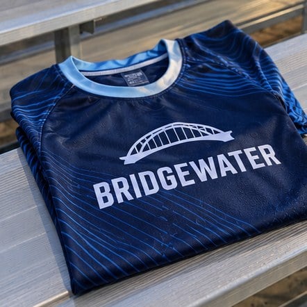 Personalized soccer jersey on bleachers